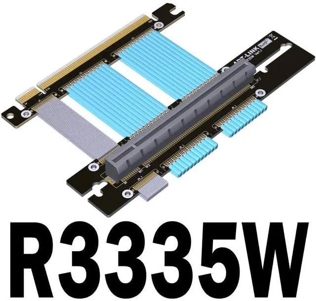 Main image of ADT-Link PCIe 4.0 x16 Riser Cable, EMI Shielded High-Speed Flexible Extender PCI Express Gen 4 for Graphics Card (White) (30cm, R3335W)
