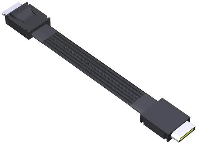 Main image of Oculink Cable PCIe 4.0 SFF-8611 4i Male Extension Cable, Flat Ribbon Design, Compatible with Oculink eGPU onexGPU Mini PC (K9934A, 50cm)