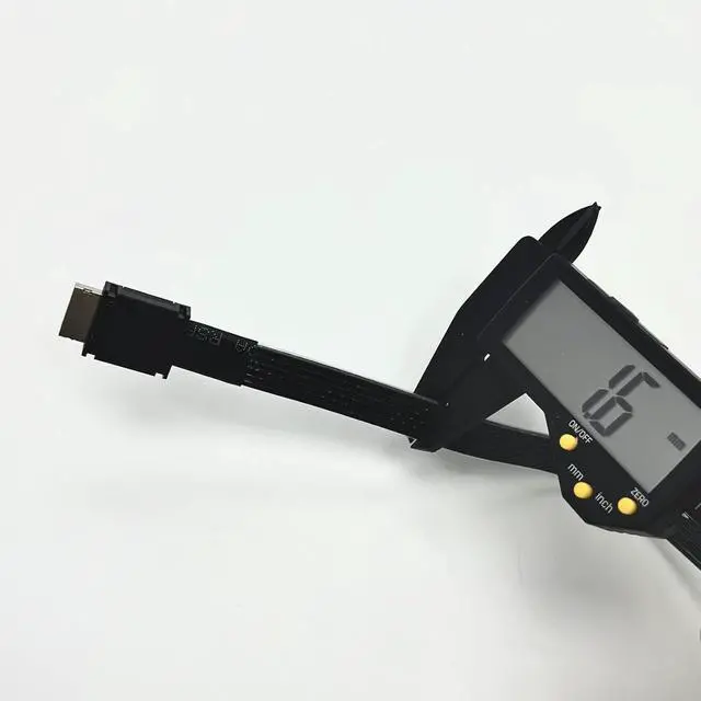 Alt view image 2 of 5 - Oculink Cable PCIe 4.0 SFF-8611 4i Male Extension Cable, Flat Ribbon Design, Compatible with Oculink eGPU onexGPU Mini PC (K9934A, 50cm)