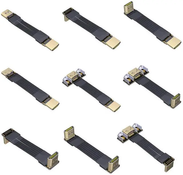 Main image of HDMI 2.1 Type-A Male to Type-A Female Flat Cable for FPV Aerial Photography Gopro Camera (30cm, A5-A7(Male-Male))