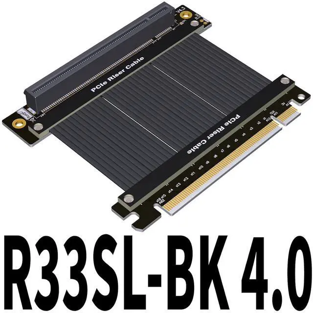 Alt view image 2 of 2 - PCIe x16 to x16riser for Graphics Video Cards Extension Cable. gen4 (10cm, R33SF 4.0)