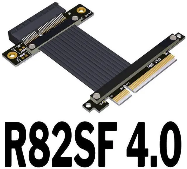 Main image of PCI Express 4.0 x8 to x4 Extension Cable 90 180 Degree (40cm, R82SL 4.0)