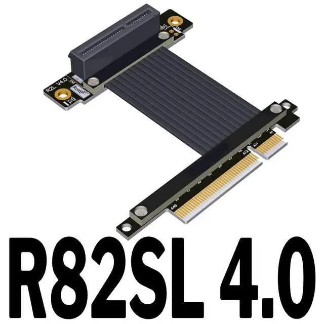 Alt view image 2 of 3 - PCI Express 4.0 x8 to x4 Extension Cable 90 180 Degree (40cm, R82SL 4.0)