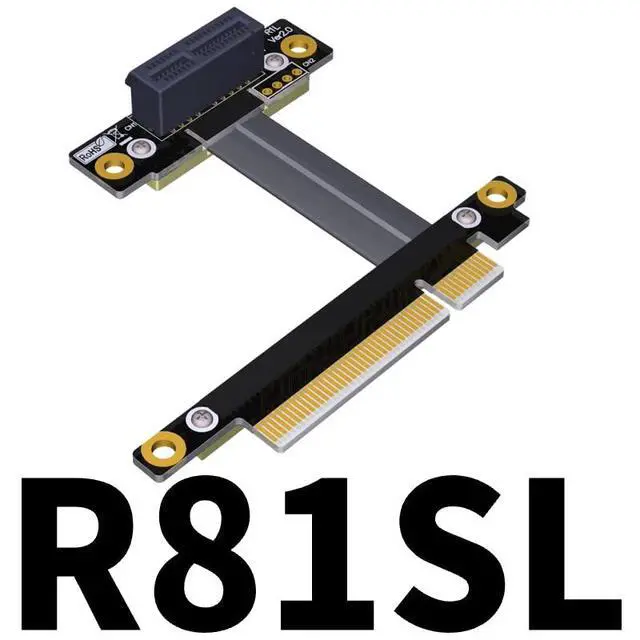 Alt view image 2 of 3 - PCI Express 3.0 x8 to x1 Extension Cable 90 180 270 Degree (60cm, R81SL)