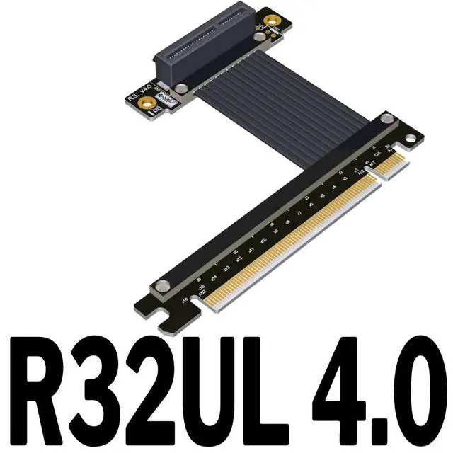Alt view image 2 of 3 - PCI Express 4.0 x16 to x4 Extension Cable 90 180 Degree (30cm, R32UL 4.0)