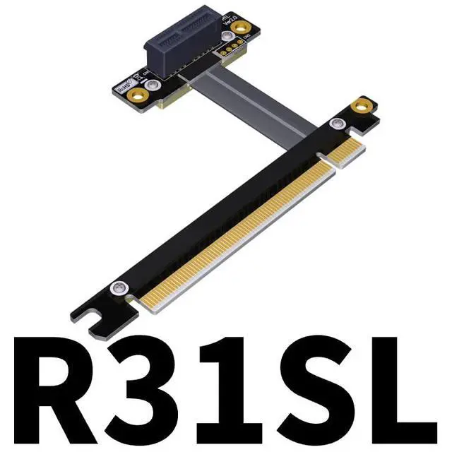 Alt view image 2 of 3 - PCI Express 3.0 x16 to x1 Extension Cable 90 180 270 Degree (25cm, R31SL)