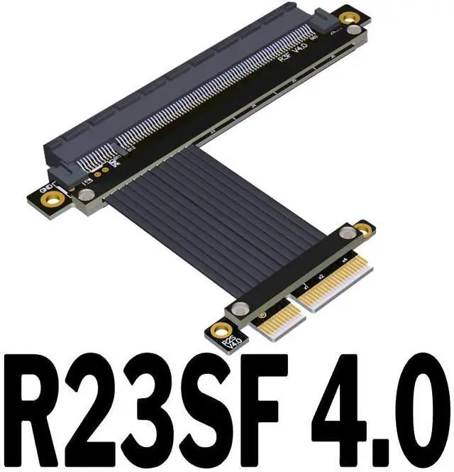 Main image of PCI Express 4.0 x4 to x16 Extension Flexible Flat Cable 90 180 Degree Support Length Customization(10cm, R23SF 4.0)