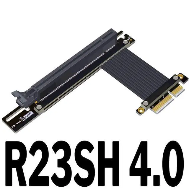Alt view image 3 of 6 - PCI Express 4.0 x4 to x16 Extension Flexible Flat Cable 90 180 Degree Support Length Customization(10cm, R23SF 4.0)
