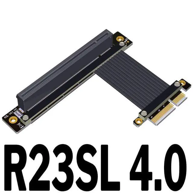Alt view image 2 of 6 - PCI Express 4.0 x4 to x16 Extension Flexible Flat Cable 90 180 Degree Support Length Customization(10cm, R23SF 4.0)