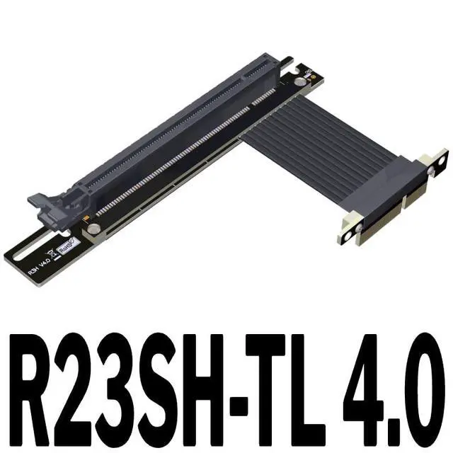 Alt view image 4 of 6 - PCI Express 4.0 x4 to x16 Extension Flexible Flat Cable 90 180 Degree Support Length Customization(10cm, R23SF 4.0)