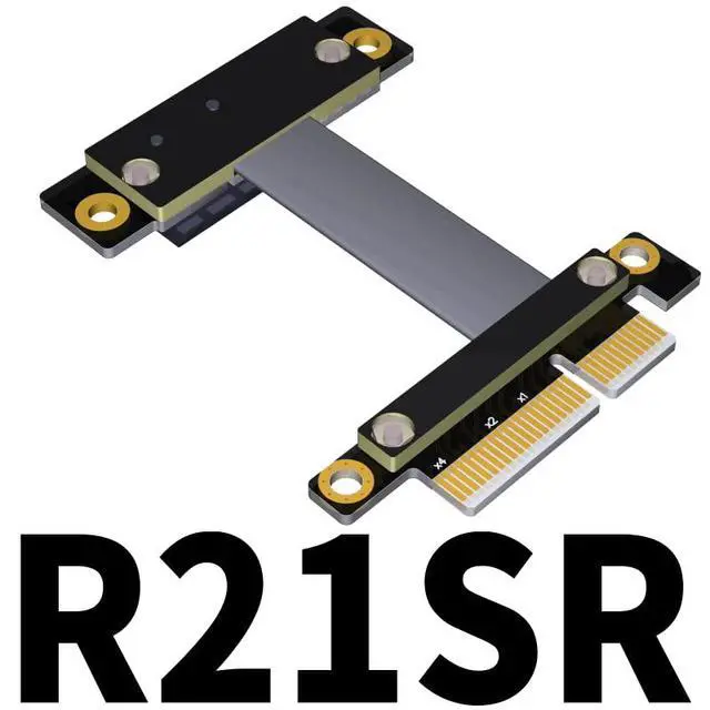 Alt view image 3 of 3 - PCI Express 3.0 x4 to x1 Extension Cable 90 180 270 Degree (3cm, R21SL)