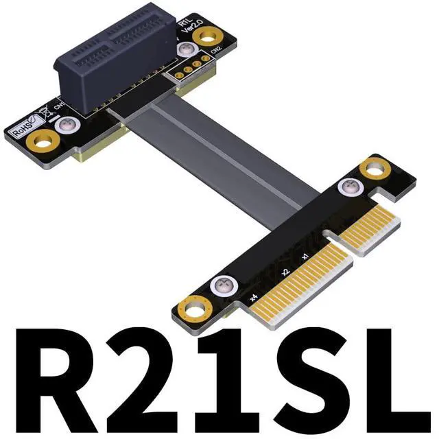 Alt view image 2 of 3 - PCI Express 3.0 x4 to x1 Extension Cable 90 180 270 Degree (3cm, R21SL)