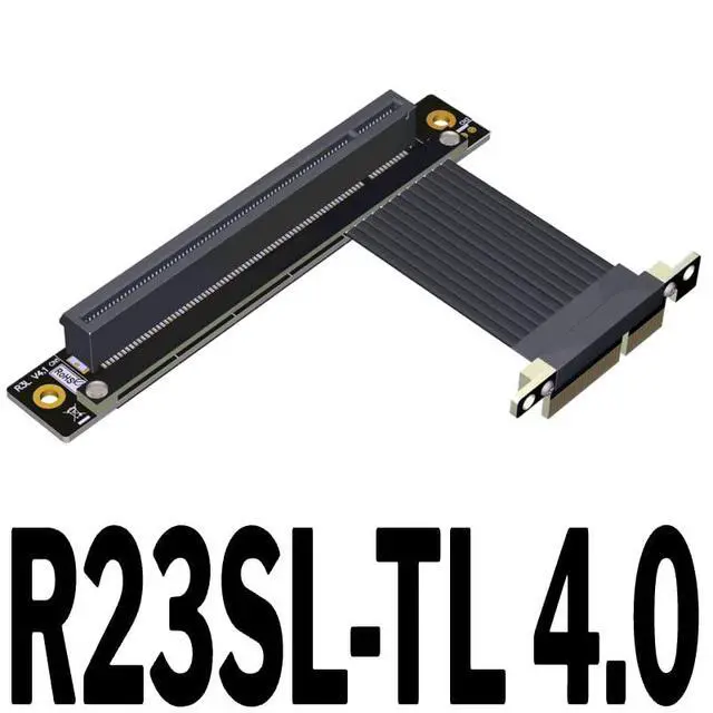 Alt view image 5 of 6 - PCI Express 4.0 x4 to x16 Extension Flexible Flat Cable 90 180 Degree Support Length Customization(10cm, R23SF 4.0)