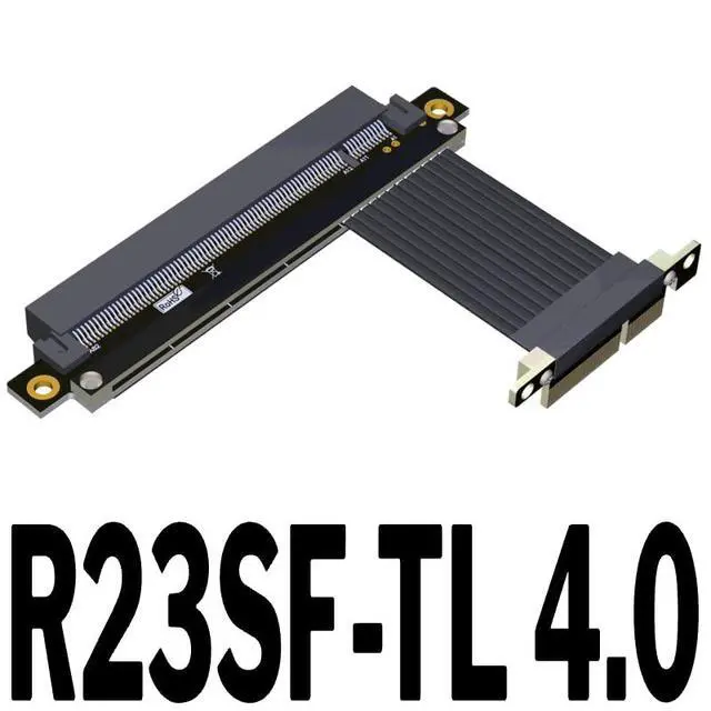 Alt view image 6 of 6 - PCI Express 4.0 x4 to x16 Extension Flexible Flat Cable 90 180 Degree Support Length Customization(10cm, R23SF 4.0)