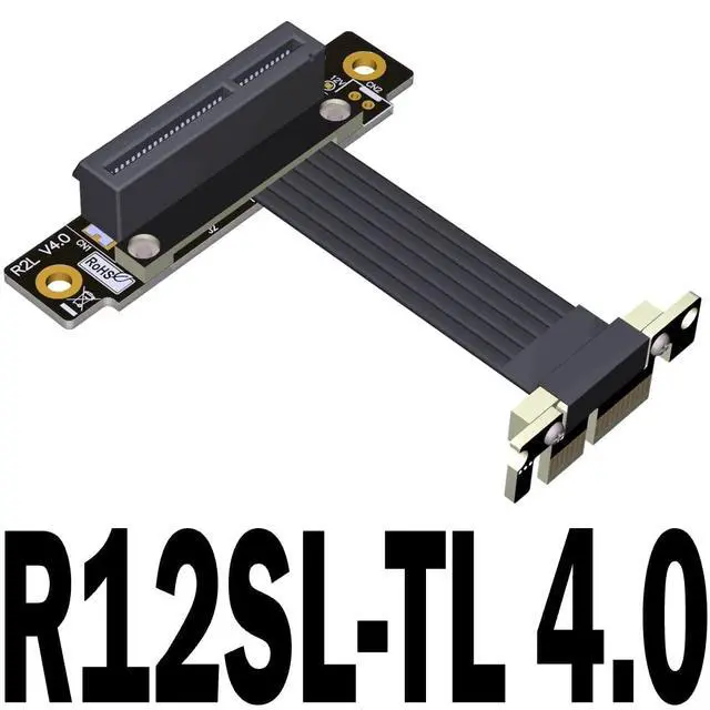 Alt view image 3 of 4 - PCI Express 4.0 x1 to x4 Extension Cable 90 180 Degree Splint Vertical (25cm, R12SF 4.0)