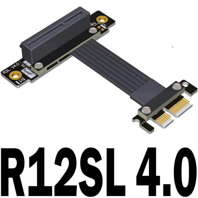 Alt view image 2 of 4 - PCI Express 4.0 x1 to x4 Extension Cable 90 180 Degree Splint Vertical (25cm, R12SF 4.0)