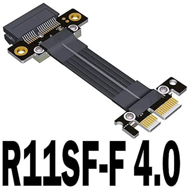 Alt view image 4 of 7 - PCI Express 4.0 x1 to x1 Turn 180 Degree Splint Vertical Extension Cables (25cm, R11SL-SI-TL-4.0)