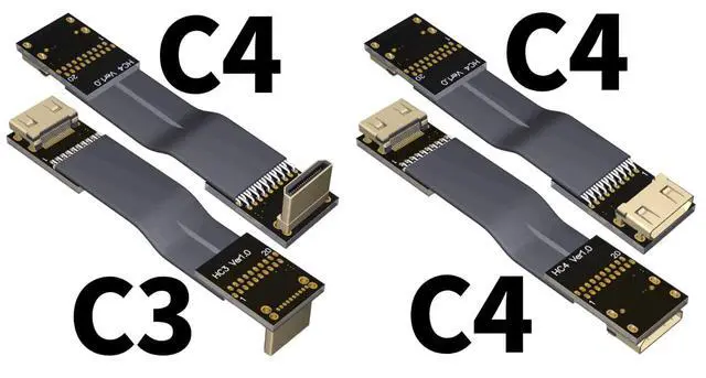 Alt view image 4 of 4 - mini HDMI to mini HDMI Flat Cable (50cm, C2-C2)