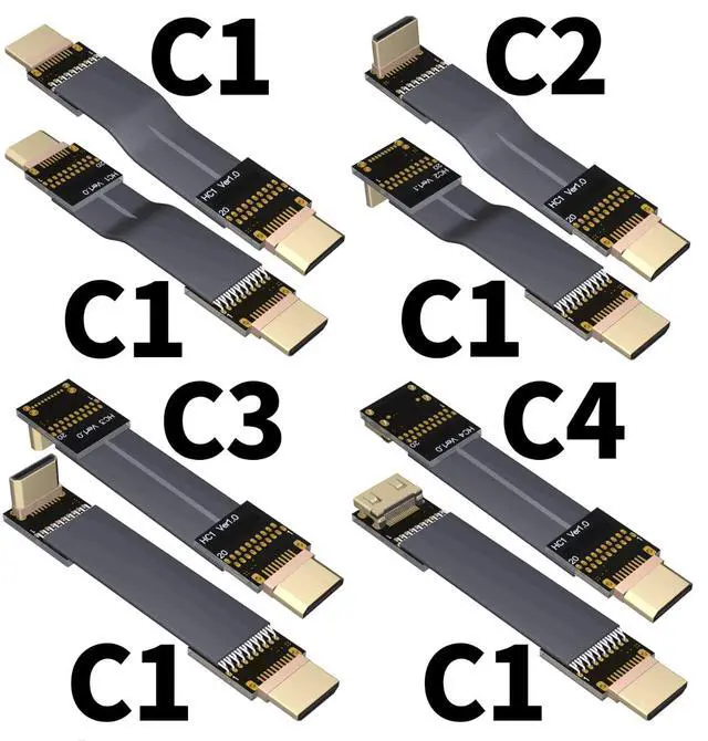 Alt view image 2 of 4 - mini HDMI to mini HDMI Flat Cable (50cm, C2-C2)