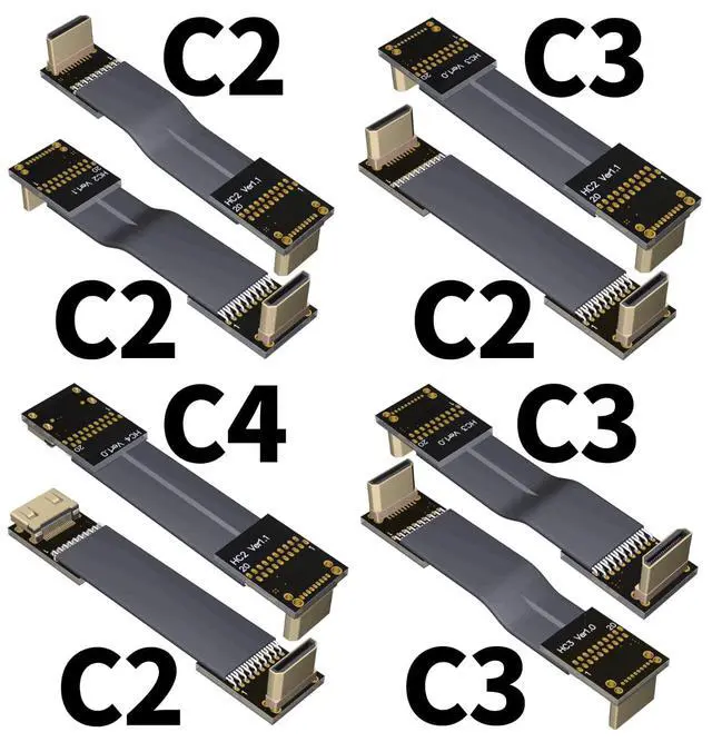 Alt view image 3 of 4 - mini HDMI to mini HDMI Flat Cable (50cm, C2-C2)
