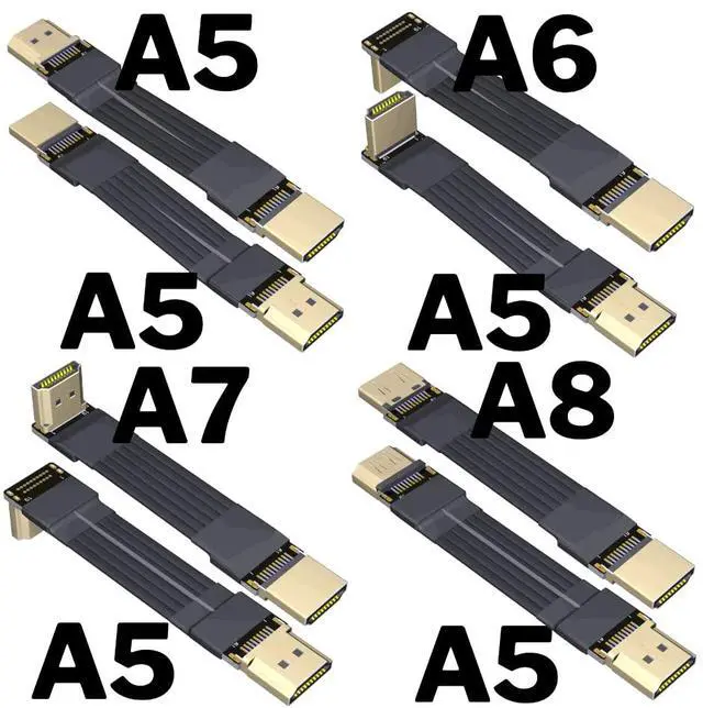 Alt view image 2 of 7 - HDMI to HDMI Flat Cable (100cm, A5-A7)