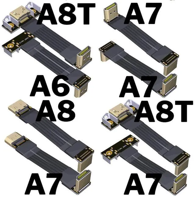 Alt view image 4 of 7 - HDMI to HDMI Flat Cable (100cm, A5-A7)