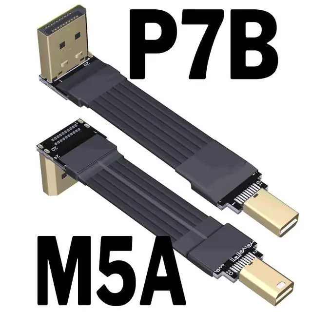 Alt view image 4 of 7 - mini DP to DP Flat Cable (30cm, M5A-P8B)