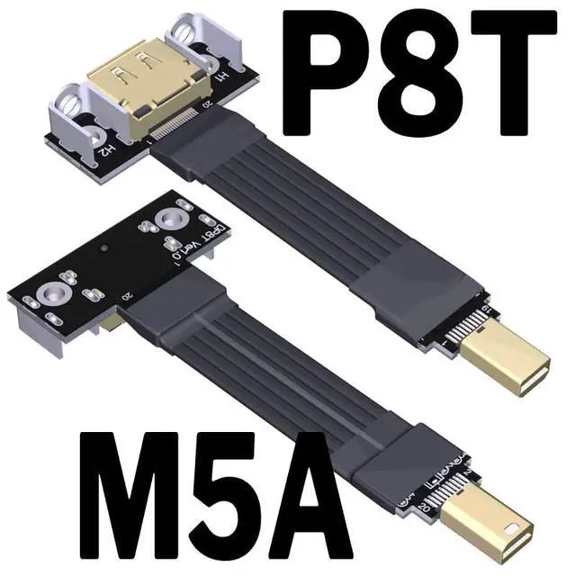 Alt view image 5 of 7 - mini DP to DP Flat Cable (30cm, M5A-P8B)