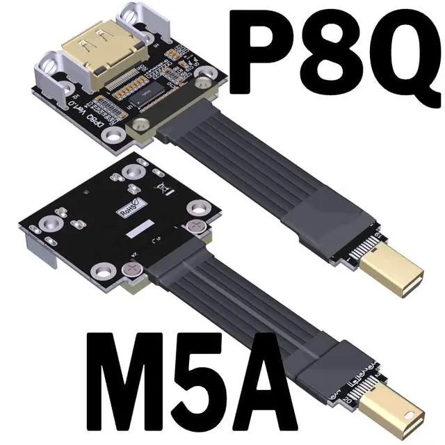 Alt view image 6 of 7 - mini DP to DP Flat Cable (30cm, M5A-P8B)