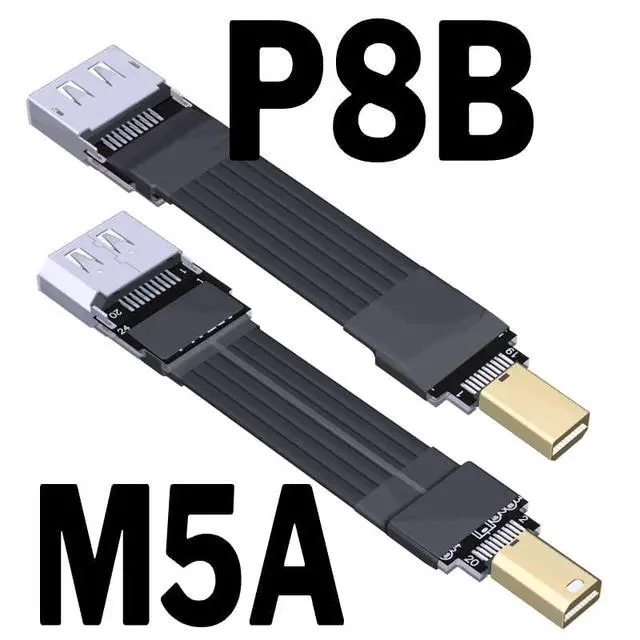 Alt view image 7 of 7 - mini DP to DP Flat Cable (30cm, M5A-P8B)