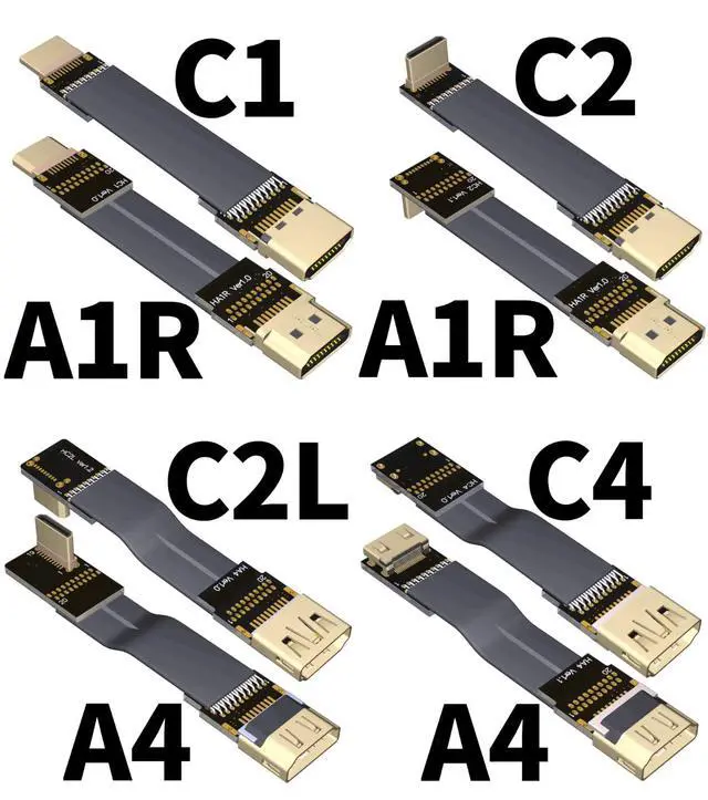 Alt view image 5 of 5 - HDMI to mini HDMI Flat Cable (50cm, A4-C2L)