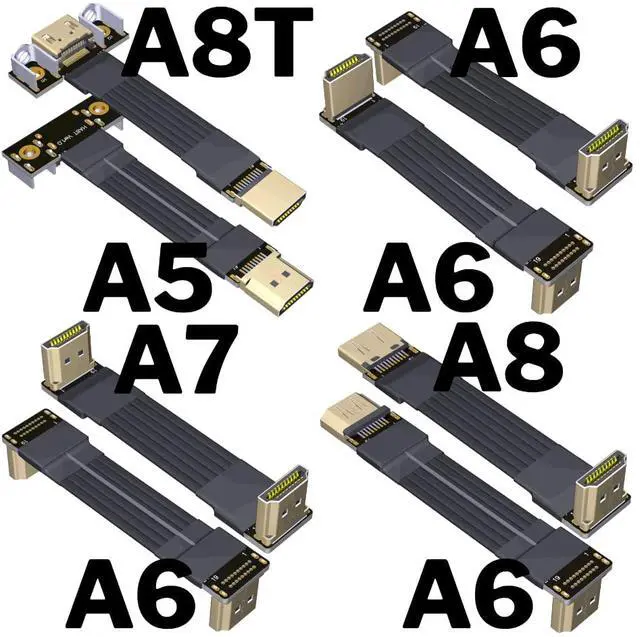Alt view image 3 of 7 - HDMI to HDMI Flat Cable (100cm, A5-A7)