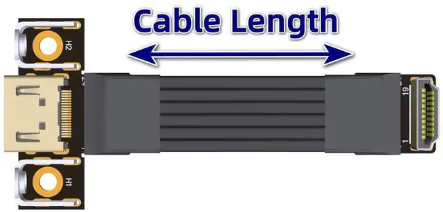 Alt view image 7 of 7 - HDMI to HDMI Flat Cable (100cm, A5-A7)