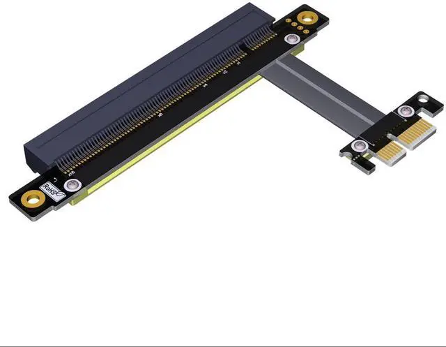 Main image of PCI-E 3.0 x1 to x 16 Extension Cable Gen 3.0 Flat Wire Riser Foldable (20cm, R13SR)