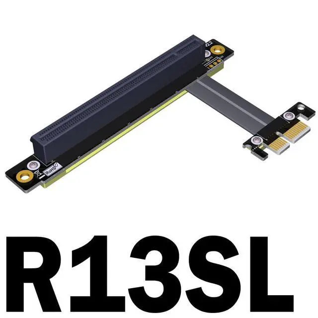 Alt view image 3 of 4 - PCI-E 3.0 x1 to x 16 Extension Cable Gen 3.0 Flat Wire Riser Foldable (20cm, R13SR)