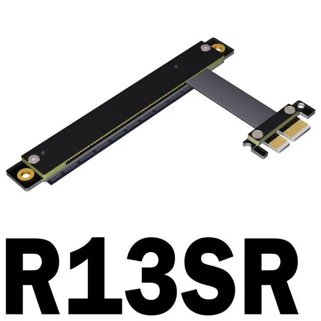 Alt view image 4 of 4 - PCI-E 3.0 x1 to x 16 Extension Cable Gen 3.0 Flat Wire Riser Foldable (20cm, R13SR)