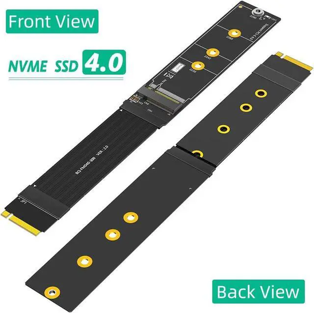 Alt view image 2 of 6 - M.2 NVME Extender,NGFF M-Key PCIe 3.0/4.0 SSD Extention Card with High Speed Soft-PCB Cable 20CMS
