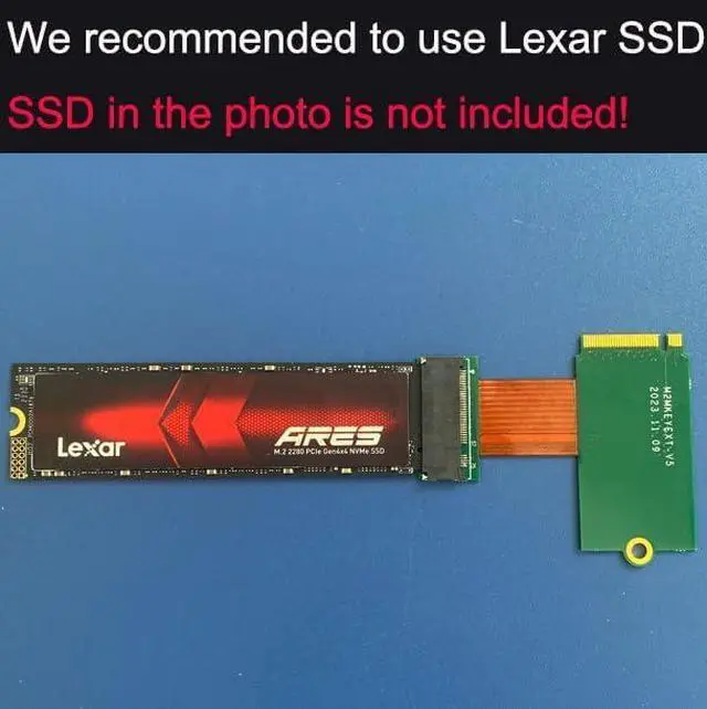 Alt view image 2 of 4 - M.2 nVME 2242 to 2280 Expansion Card Support PCIe 4.0 SSD,Compatible with Lenovo Legion Go Gaming Handheld for Upgrading SSD 4T 8T
