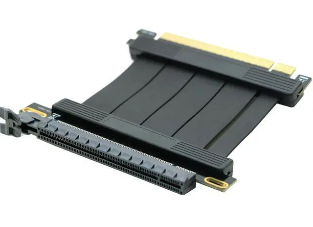 Alt view image 4 of 6 - 5cm 180Degree PCI-e 4.0 X16 Riser Cable for PCIe GeForce RTX30/40 GPU Card