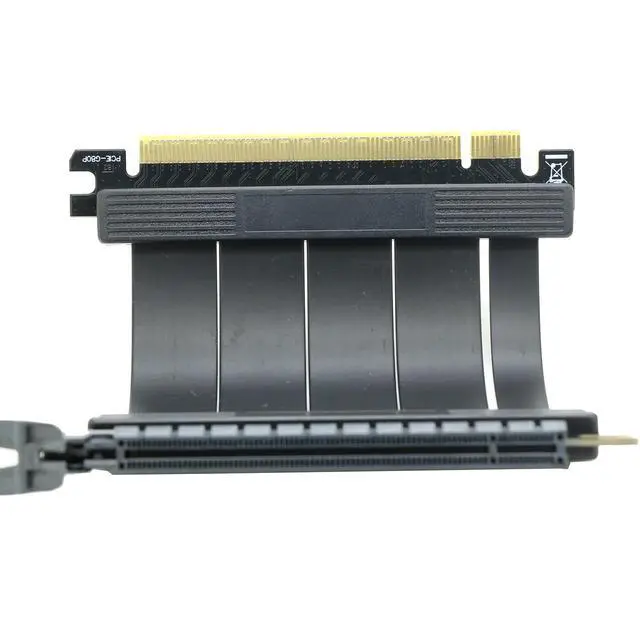 Alt view image 3 of 6 - 5cm 180Degree PCI-e 4.0 X16 Riser Cable for PCIe GeForce RTX30/40 GPU Card