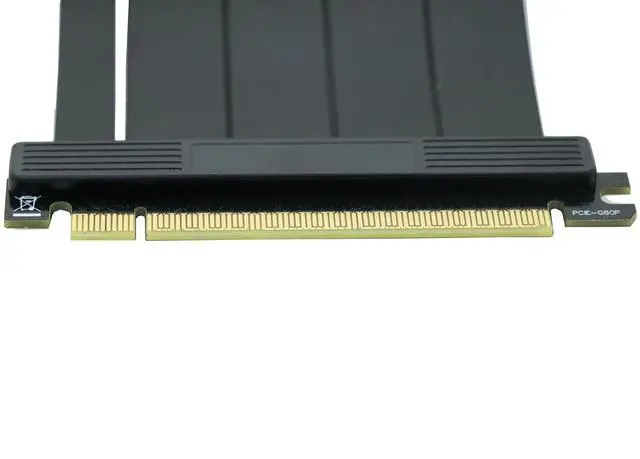 Alt view image 5 of 6 - 5cm 180Degree PCI-e 4.0 X16 Riser Cable for PCIe GeForce RTX30/40 GPU Card