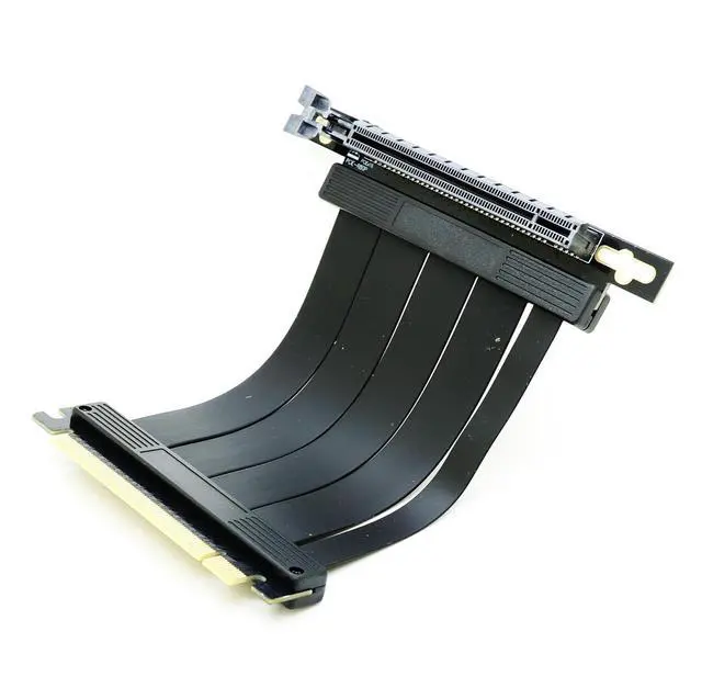Alt view image 4 of 7 - 10cm 90Degree PCI-e 4.0 X16 Riser Cable for PCIe GeForce RTX30/40 GPU Card