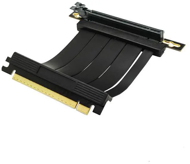 Main image of 10cm Dual 90Degree PCI-e 4.0 X16 Riser Cable for GeForce RTX30/40 GPU Card