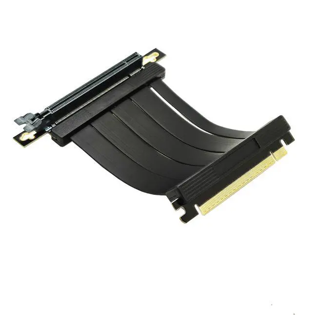 Alt view image 4 of 6 - 10cm Dual 90Degree PCI-e 4.0 X16 Riser Cable for GeForce RTX30/40 GPU Card