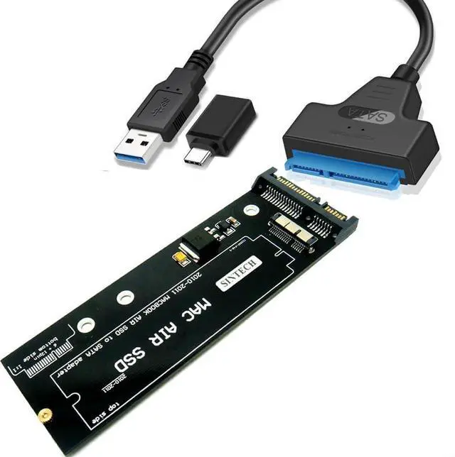 Main image of 18pin to SATA Adapter with USB3.0/Type C SATA Cable for SSD from 2010-2011 MacBook AIR A1369 A1370 A1377 (Not Fit Any SSD from MacBook Air 2012-2017 Year)