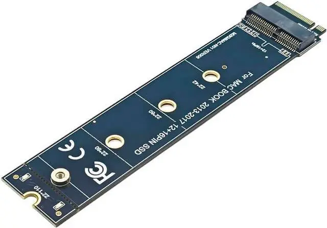 Alt view image 2 of 5 - M.2 NGFF 28Pin SSD Adapter Card, Compatible with SSD from MacBook Air 2013-2017 Year and PRO Late 2013-2015 Year (Only Fit in Desktop,NOT fit in Laptop or External USB Case)