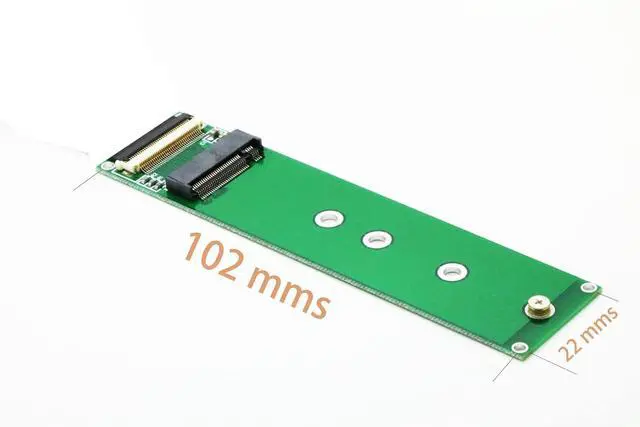 Alt view image 2 of 2 - M.2 (NGFF) nVME SSD to Mini PCIe Adapter with 20cm Cable