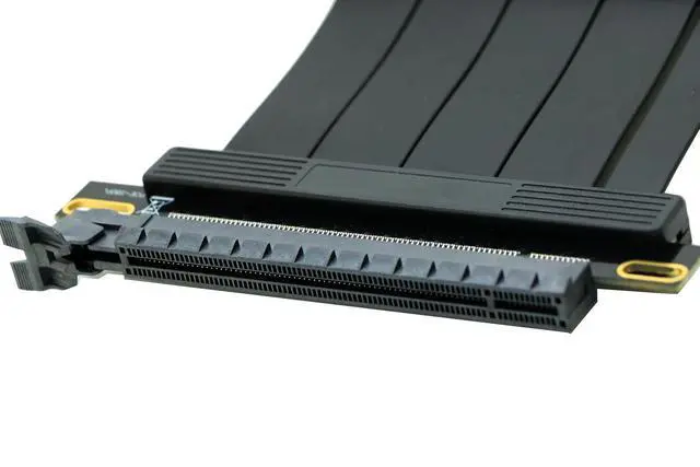 Alt view image 5 of 7 - 20cm 180Degree PCI-e 4.0 X16 Riser Cable for PCIe GeForce RTX30/40 GPU Card