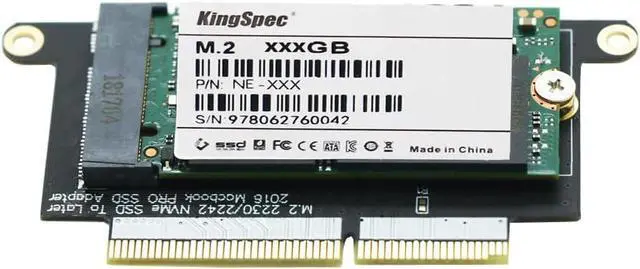 Alt view image 3 of 6 - M.2 NVMe SSD Adapter Card for Upgrade 2016 2017 13" MacBook PRO A1708 Non-Touch Bar Models(Only for Late 2016-Mid 2017 Year)