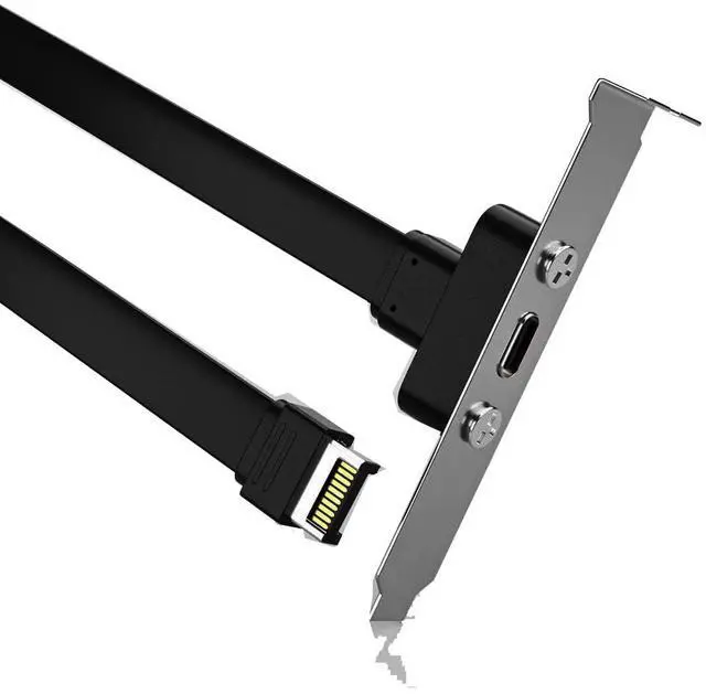 Main image of 20Gbps USB 3.2 USB Type C Back Panel, Type C Female to 20-pin USB Type-E A-Key Male Extension Cable 30cms with PCIe Bracket